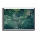 Plakat - Zielone abstrakcyjne fale