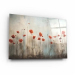 Obraz na szkle akrylowym - Czerwone maki