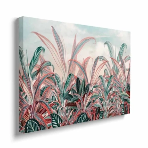 Obraz na płótnie - Tropikalne kwiaty i liście