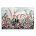 obraz-na-plotnie-tropikalne-kwiaty-i-liscie-przod.webp