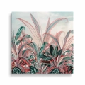 obraz-na-plotnie-tropikalne-kwiaty-i-liscie-kwadrat.webp