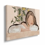 Obraz na płótnie - Błoga zaduma - Portret kobiety