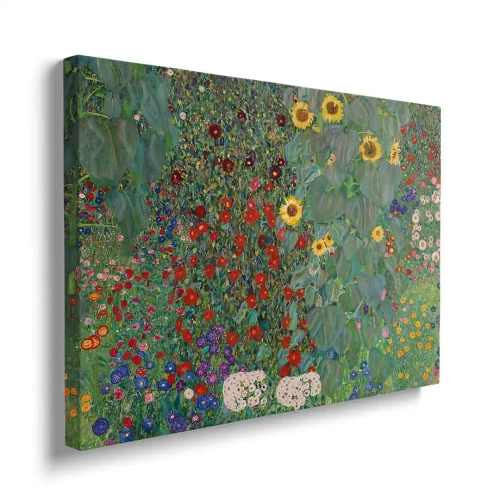 obraz-na-plotnie-gustav-klimt-wiejski-ogrod-ze-slonecznikami-bok.webp