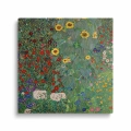 obraz-na-plotnie-gustav-klimt-wiejski-ogrod-ze-slonecznikami-kwadrat.webp
