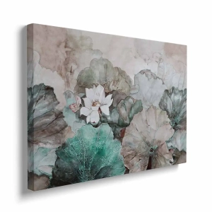 Obraz na płótnie - Kwiaty lotosu w stylu vintage