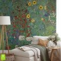fototapeta-gustaw-klimt-wiejski-ogrod-ze-slonecznikami-wnetrze1.webp