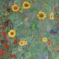 obraz-na-szkle-akrylowym-gustav-klimt-wiejski-ogrod-ze-slonecznikami-fragment.webp