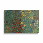 Obraz na szkle - Gustav Klimt - Wiejski ogród ze słonecznikami