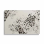 Obraz na szkle - Szkic kwiatowej kompozycji 3d na jasnym tle