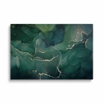 Obraz na szkle - Zielone abstrakcyjne fale