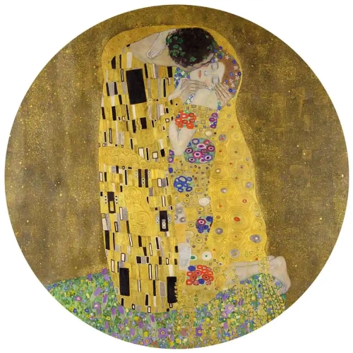 fototapeta-okragla-gustav-klimt-pocalunek.webp