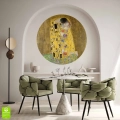 fototapeta-okragla-gustav-klimt-pocalunek-wnetrze.webp