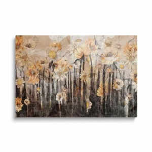 Obraz na szkle - Żółte żonkile na przetartym tle