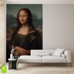 Fototapeta na wymiar - Leonardo da Vinci - Mona Lisa - Reprodukcja - artystyczna tapeta do sypialni, salonu