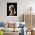 Plakat - Dziewczyna z perłą - Johannes Vermeer  bez ramki w pokoju