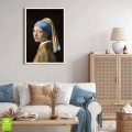 Plakat - Dziewczyna z perłą - Johannes Vermeer  drewniana ramka w pokoju
