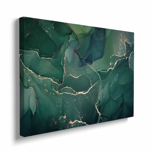 obraz-na-plotnie-zielone-abstrakcyjne-fale-bok.webp