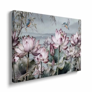 Obraz na płótnie - Kwiaty lotosu na wodzie