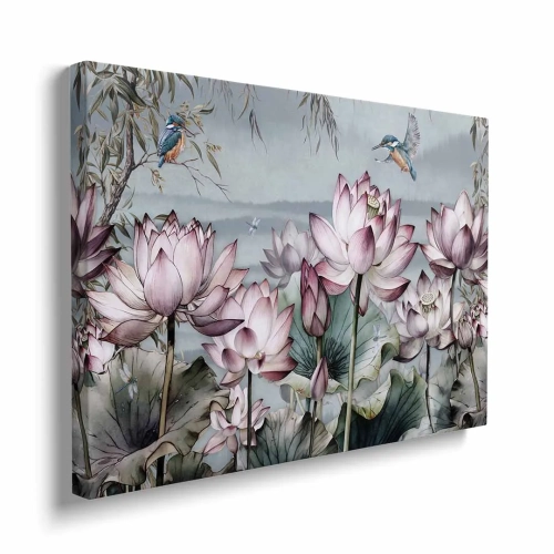 obraz-na-plotnie-kwiaty-lotosu-na-wodzie-bok.webp