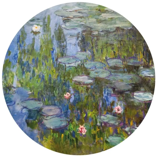 Fototapeta-okragla- claude-monet-lilie-wodne.webp