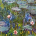 Fototapeta-okragla- claude-monet-lilie-wodne-fragment.webp