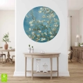 fototapeta-okragla-vincent-van-gogh -kwitnacy-migdalowiec-wnetrze.webp