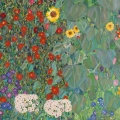 fototapeta-okragla-gustav-klimt-wiejski-ogrod-ze-slonecznikami-fragment.webp
