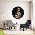 fototapeta-okragla-leonardo-da-vinci-dama-z-gronostajem-wnetrze.webp