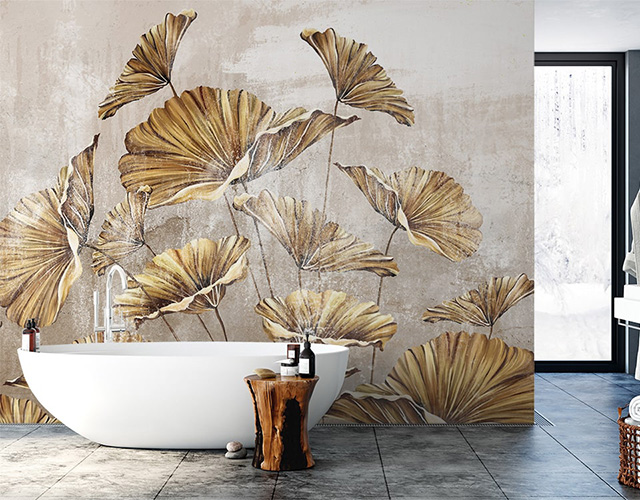 fototapeta do malowane liście do kuchni czy jadalni